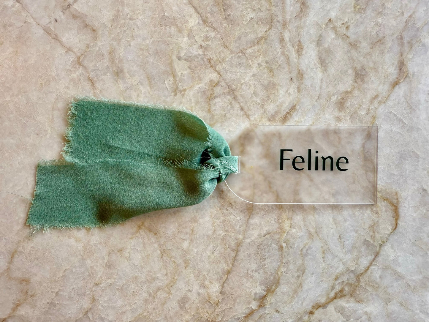 Naamkaartje frosted groen