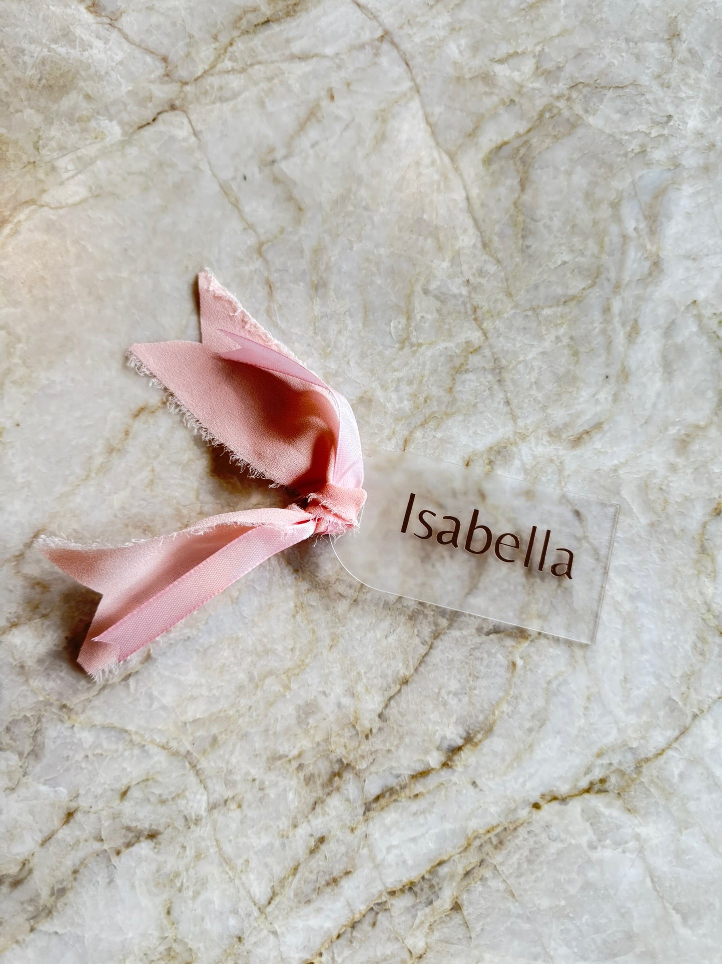 Naamkaartje frosted roségoud