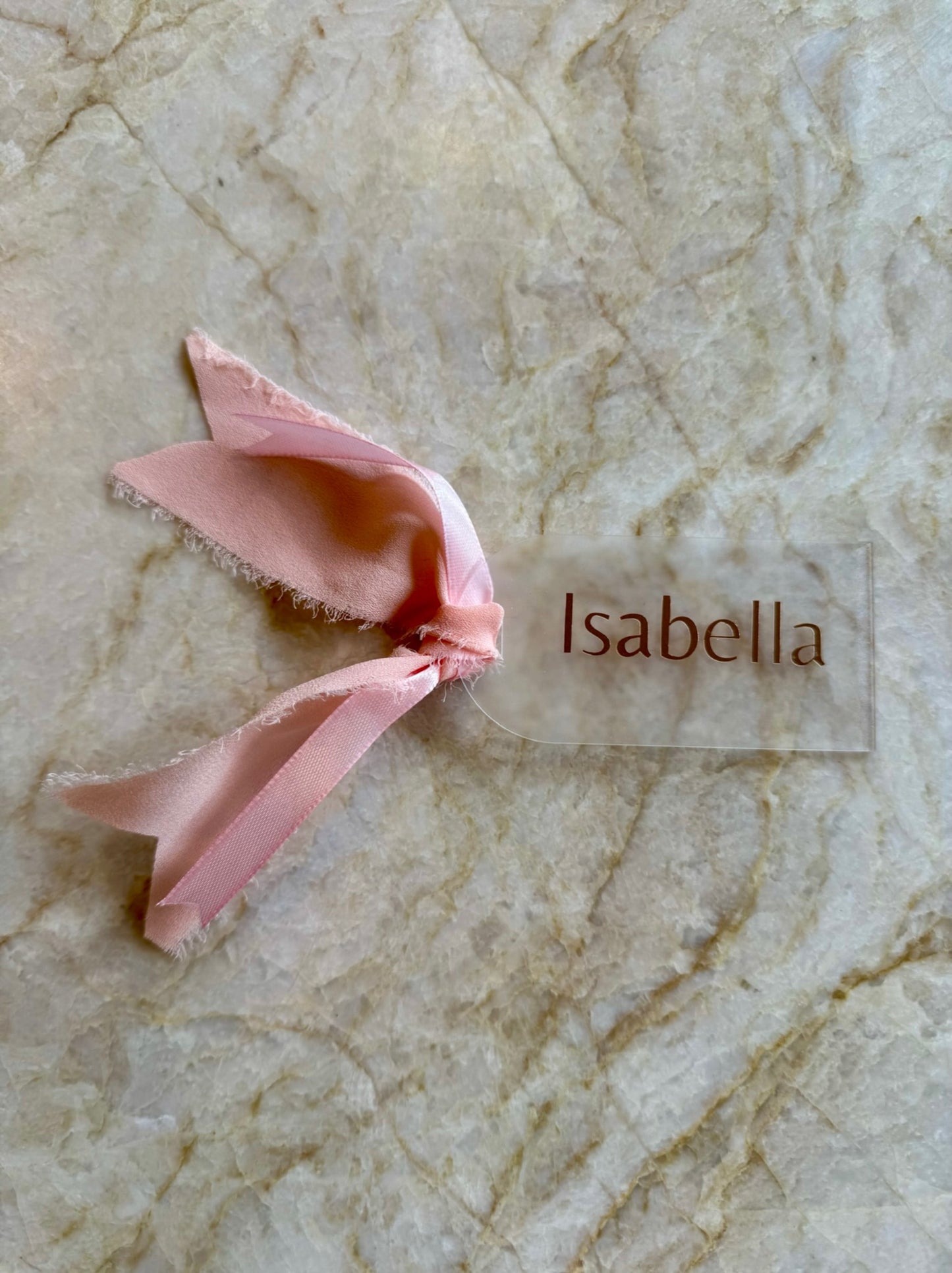 Naamkaartje frosted roségoud