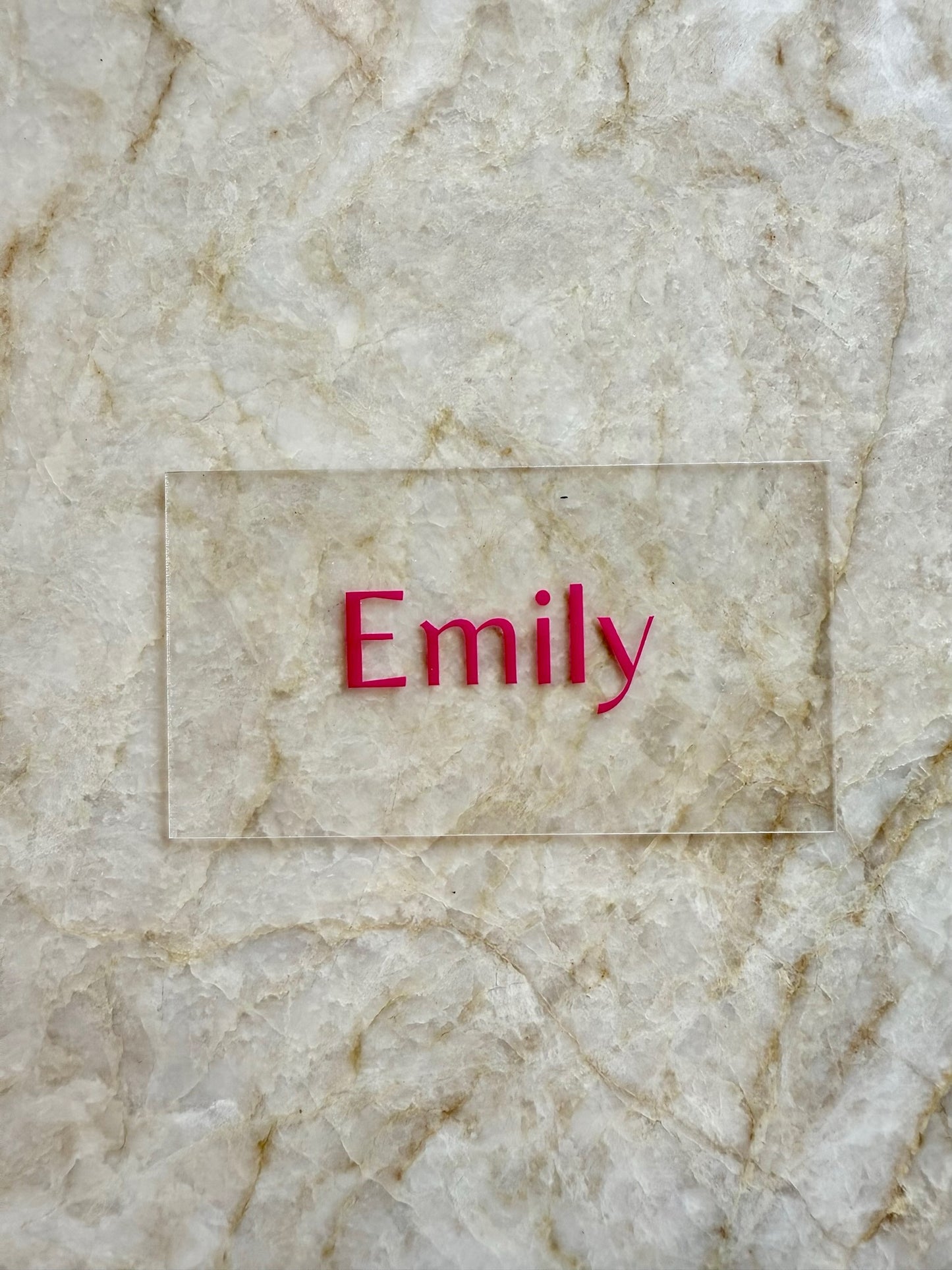 Naamkaartjes transparant